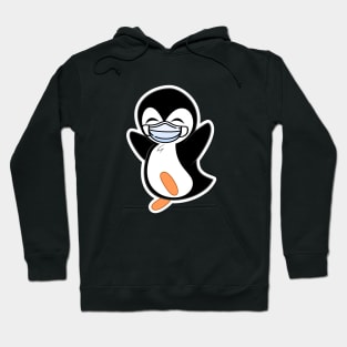 Penguin with a face mask Hoodie